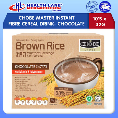 CHOBE MASTER INSTANT FIBRE CEREAL DRINK- CHOCOLATE 10SACx32G